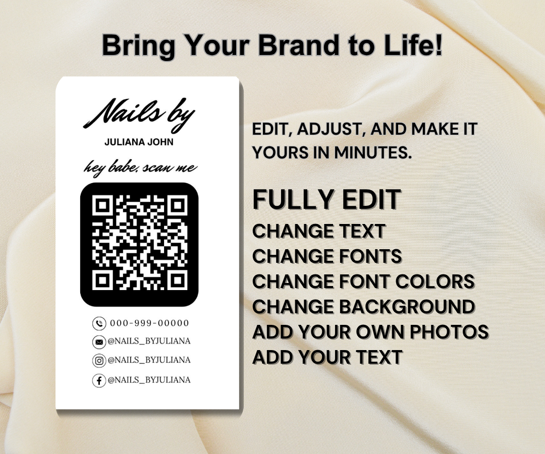 Editable Nails Business Card Template - Image 4