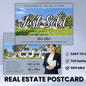 Editable Real Estate Postcard Template