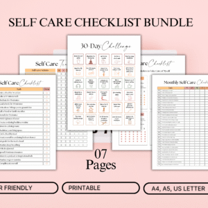 Self Care Checklist Bundle Printable