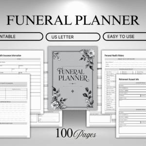 Funeral Planner Printable | End of Life Planning Workbook