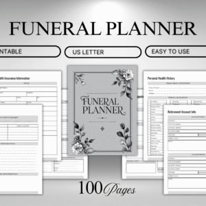 Funeral Planner Printable | End of Life Planning Workbook