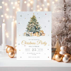 Elegant Christmas Party Invitation