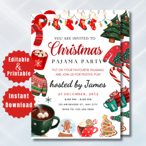 Christmas Pajama Party Invitation