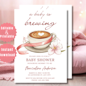 A Baby Is Brewing Baby Shower Invitation