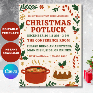 Christmas Potluck Flyer