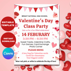 Valentine’s Class Party Flyer