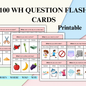100 WH Question Flash Cards