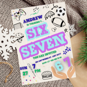 6 to 7 Sports Birthday Invitation