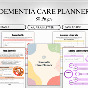 Dementia Care Planner | Alzheimer’s Caregiver Printable Binder
