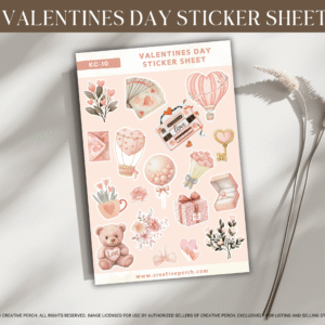 Valentine’s Day Sticker Sheet | Cute Love Planner Stickers