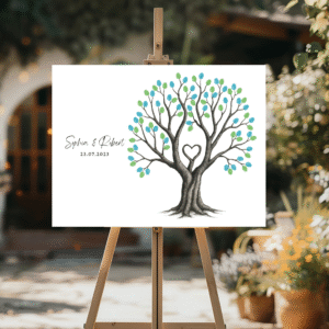 Olivia Fingerprint Tree Guest Book