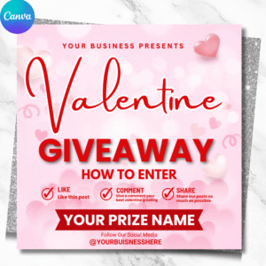 February Raffle Giveaway Flyer | Valentine’s Day Beauty Giveaway