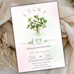 Lucky in Love Irish Bridal Shower Invitation