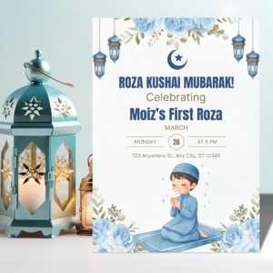 Roza Kushai Invitation for Boy | First Roza Ramadan Invite