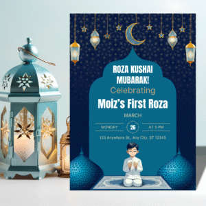 Roza Kushai Invitation for Boy | First Roza Ramadan Invite