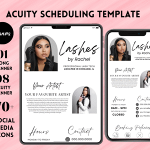 Minimalist Lash Booking Website Template for Beauty Businesses