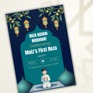 Roza Kushai Invitation for Boy | First Roza Ramadan Invite
