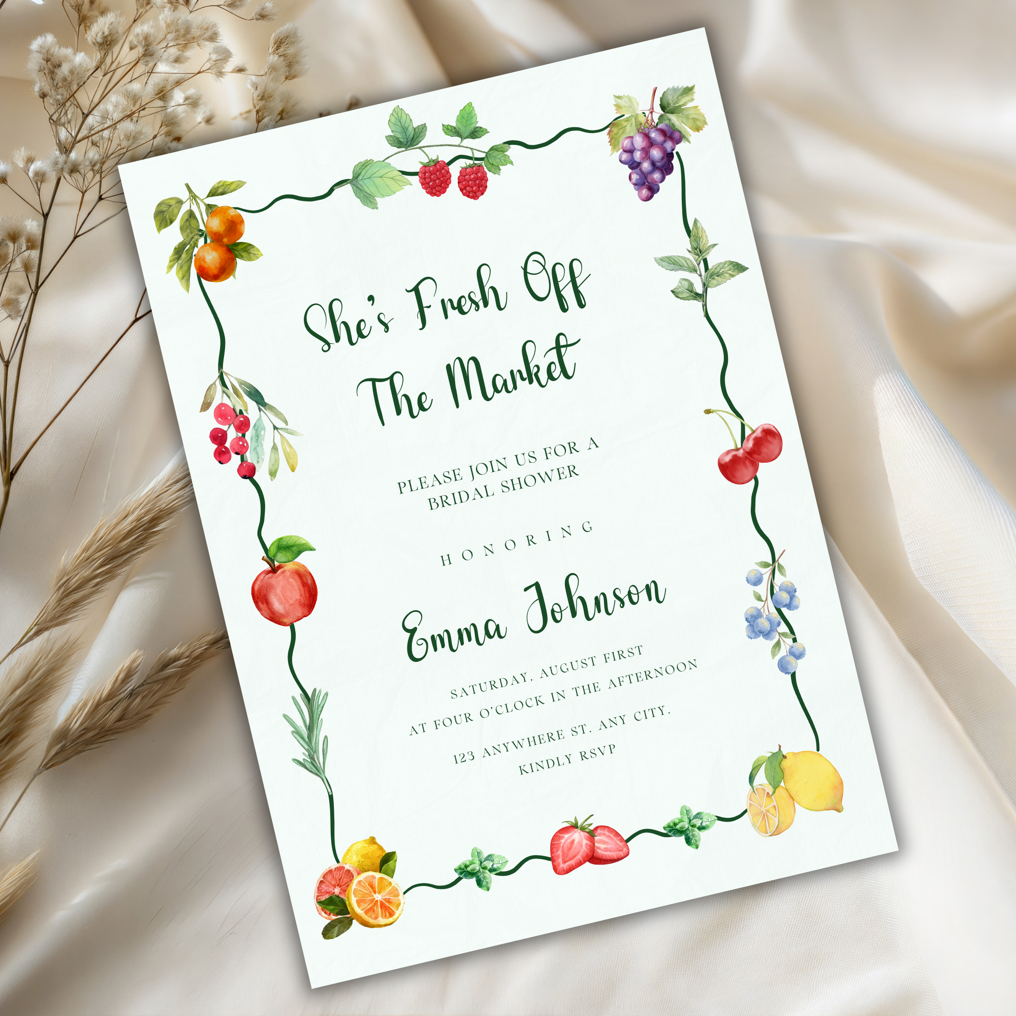 Farmer’s Market Bridal Shower Invitation - Image 3