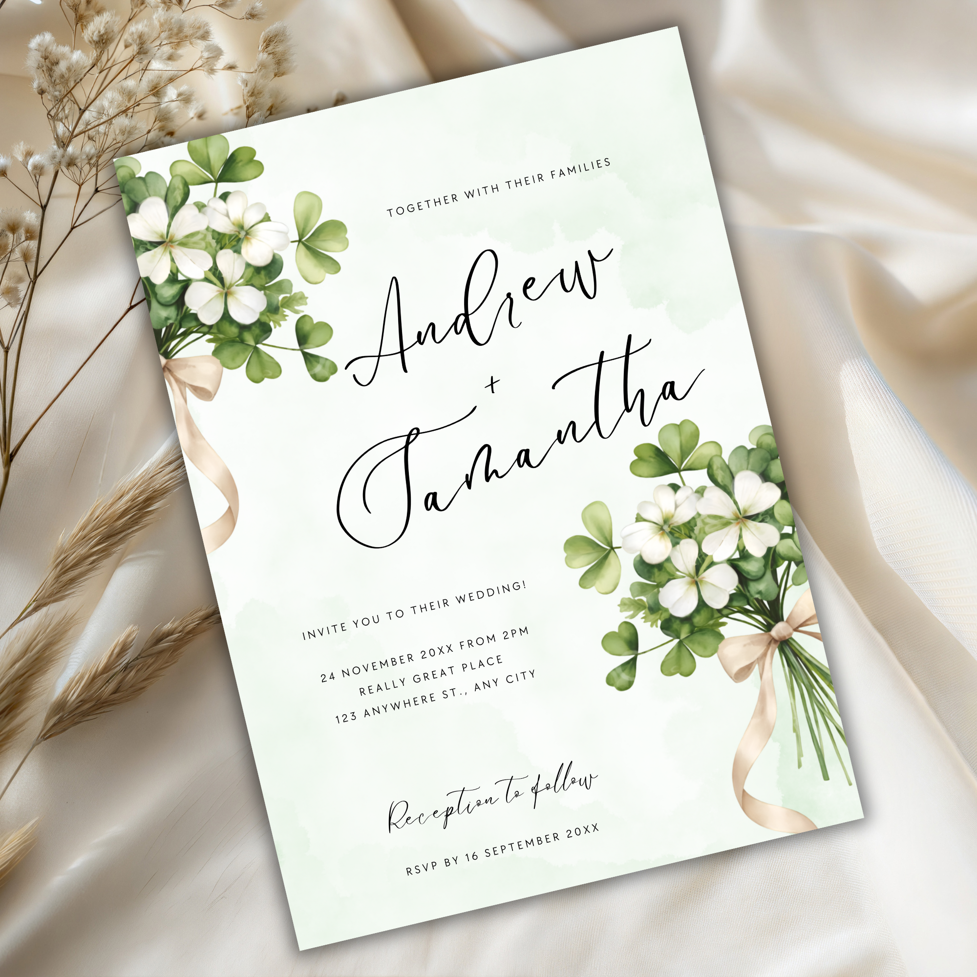 Lucky in Love Irish Bridal Shower Invitation