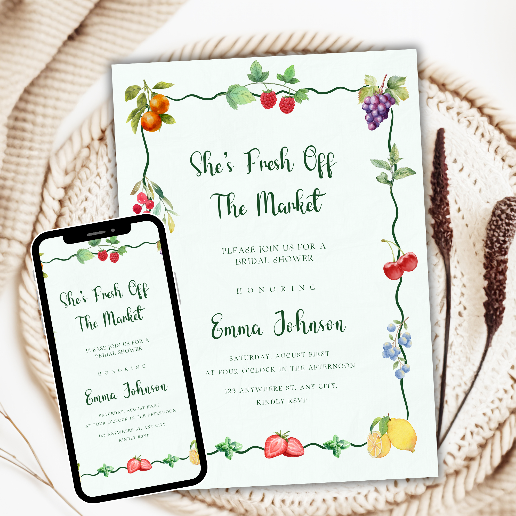 Farmer’s Market Bridal Shower Invitation - Image 2