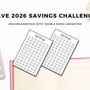 wipe clean savings challenge insert for planners