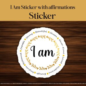 clear i am affirmation sticker pack for bible journaling