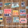 social worker die cut sticker waterproof vinyl decal