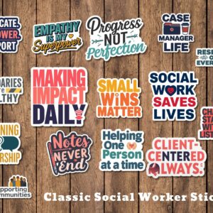 social worker die cut sticker waterproof vinyl decal