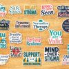 mental health advocate sticker pack waterproof vinyl decals
