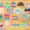 school social worker sticker pack waterproof vinyl decals