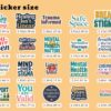mental health sticker pack 10 or 20 pieces