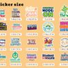 student support vinyl stickers for laptops and bottles