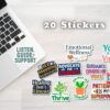 school mental health awareness sticker set