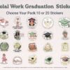 social work graduate gift sticker