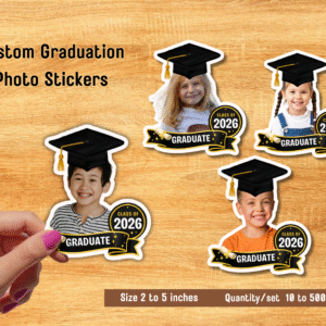 grad party favor photo decals