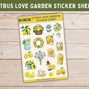 citrus vinyl sticker sheet aesthetic
