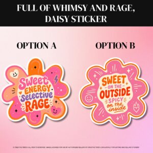 full of whimsy and rage daisy sticker