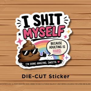 funny taco waterproof sticker