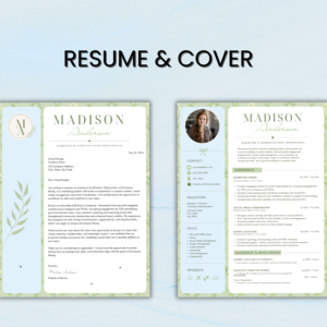 sorority rush resume Canva template for college students