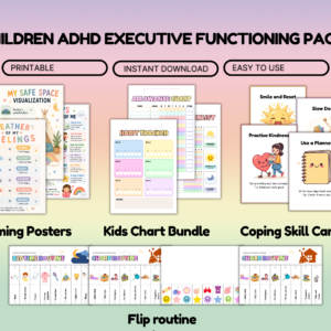 Executive functioning pack printable for children's daily routines