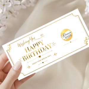 Custom Surprise Gift Scratch To Reveal Voucher Card