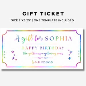 luxury personalised keepsake ticket