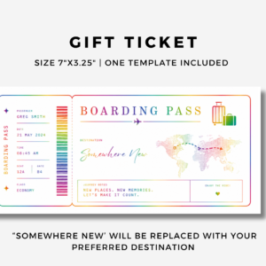 Personalised Foiled Holiday Reveal Ticket