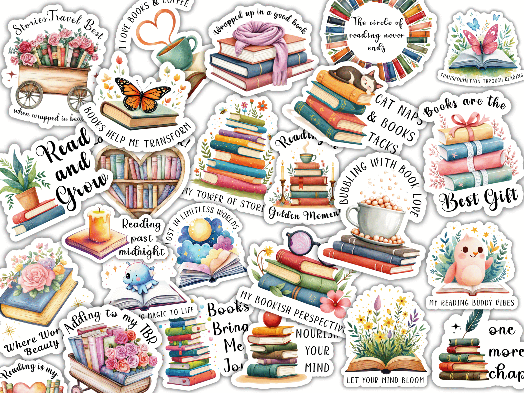Book Lover & Reading Stickers