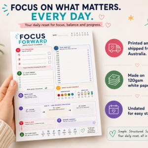 Undated daily planner pad with 50 pages designed for flexible everyday organization and task management